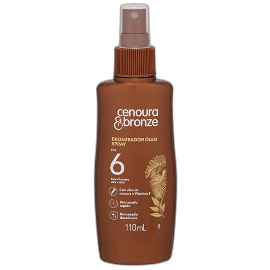 Bronzeador Óleo FPS6 Fp UVA 2 Cenoura & Bronze Frasco 110ml Spray