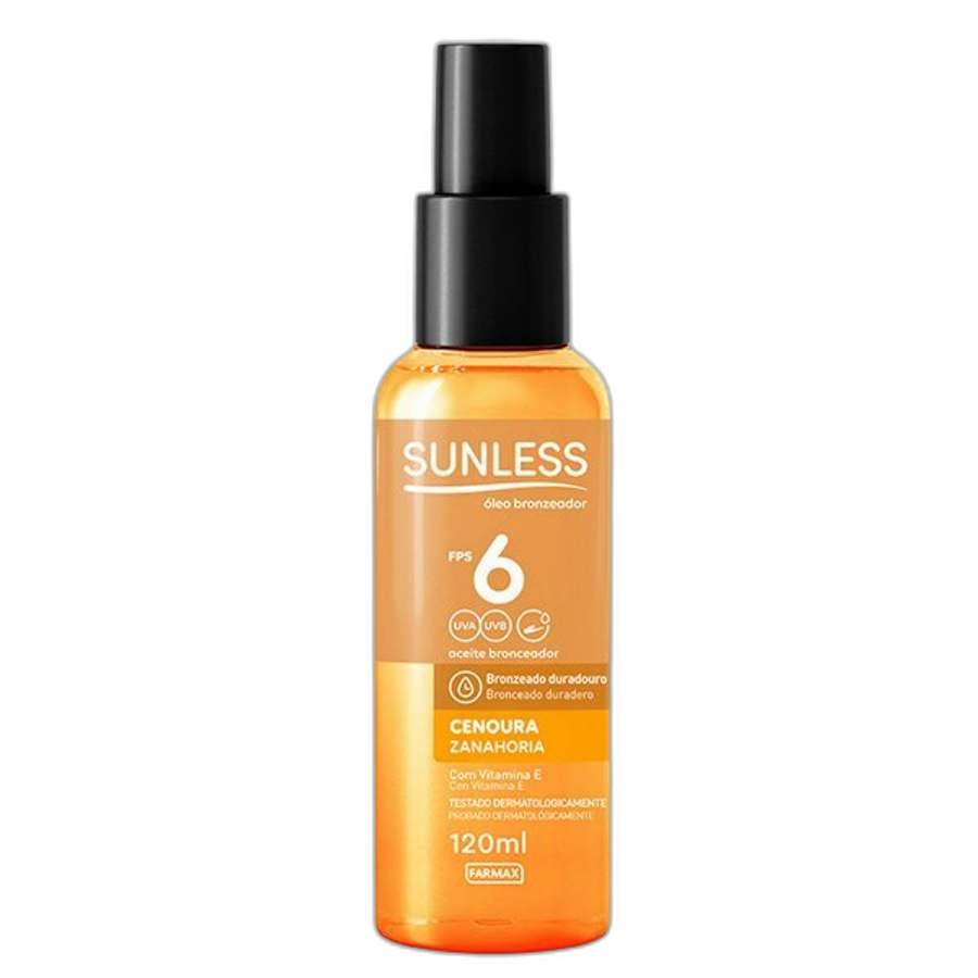 Sunless Óleo Bronzeador Cenoura FPS6 120g