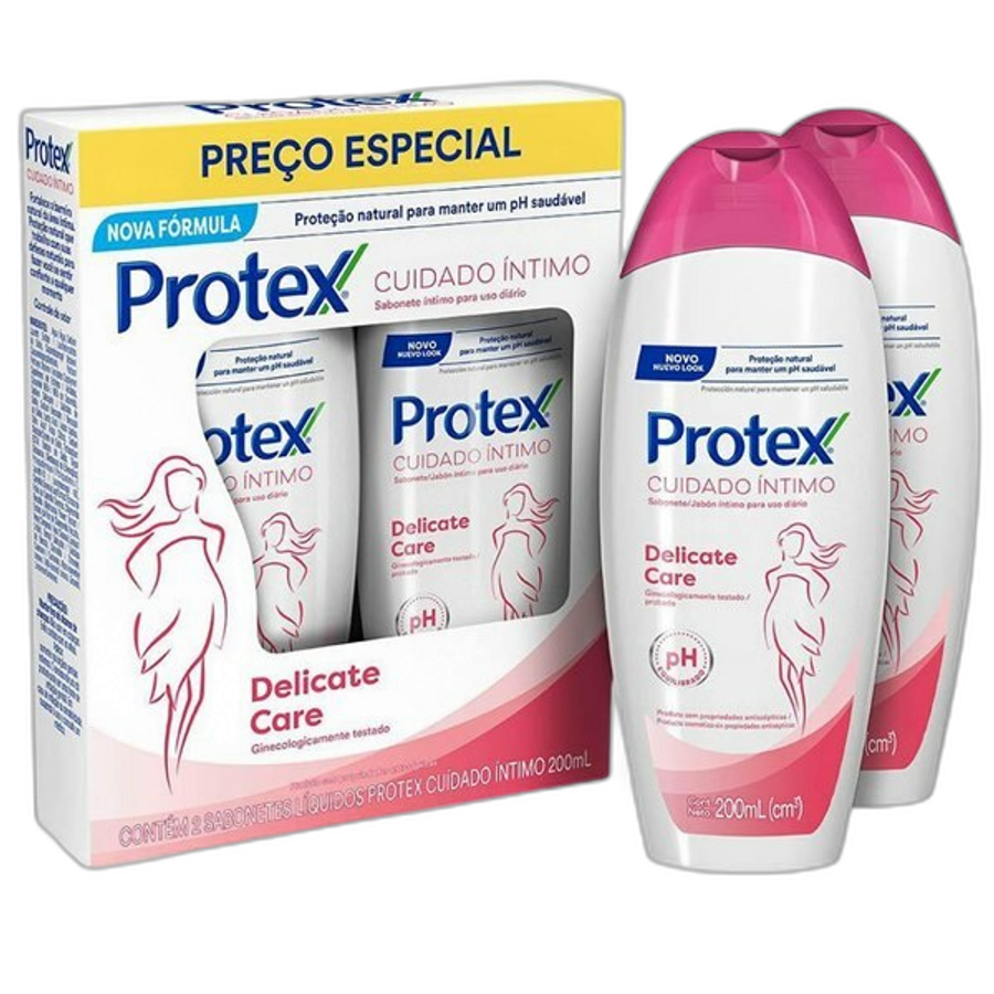 Sabonete Líquido Protex Cuidado Íntimo Delicate Care 2 Unidades de 200ml Cada