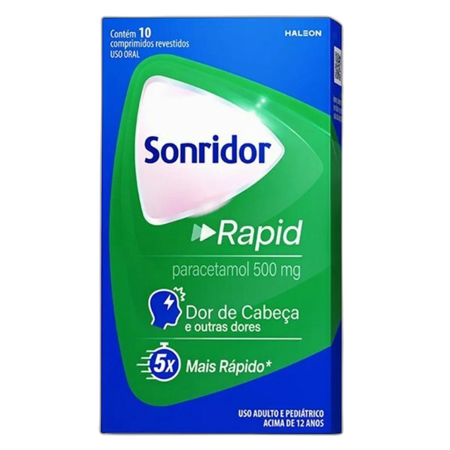 Analgésico e Antitérmico Sonridor Rapid 500mg 10 Comprimidos
