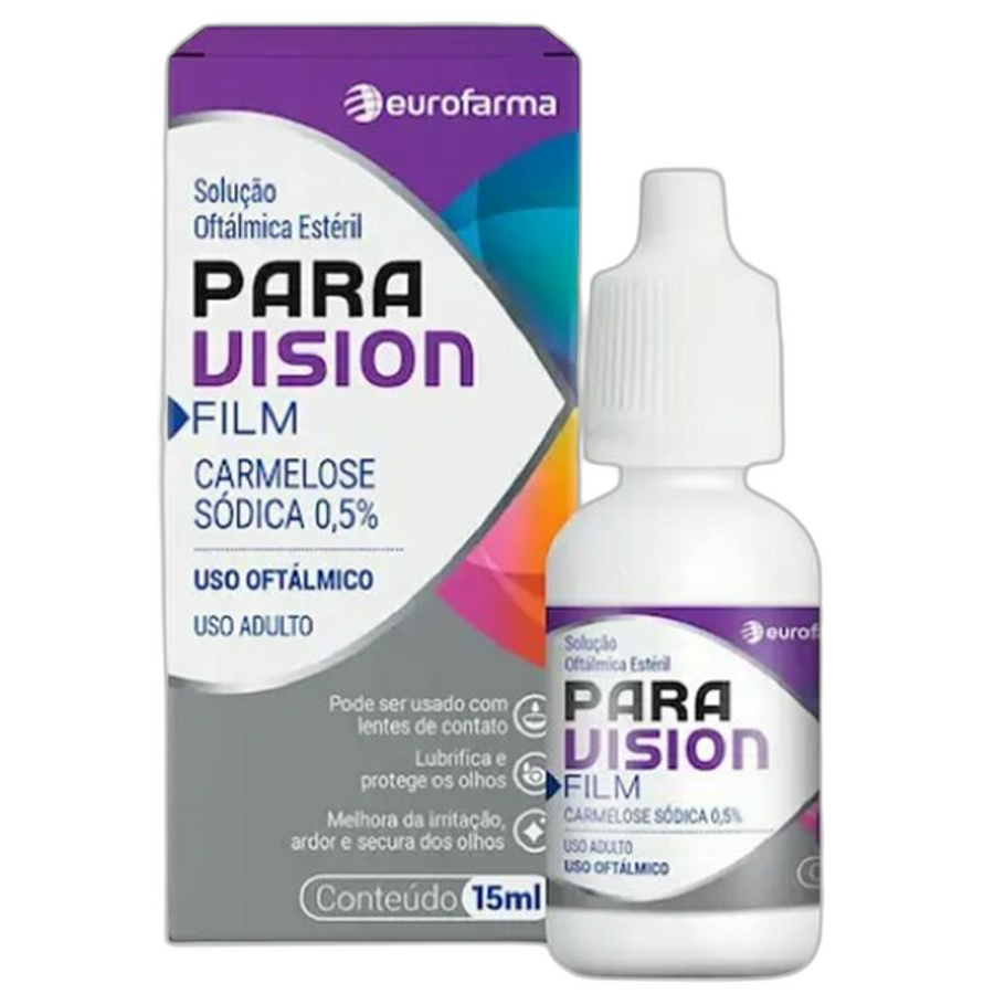 Solução Oftálmica Estéril para Vision Film Carmelose Sódica 0,55% Eurofarma 15ml