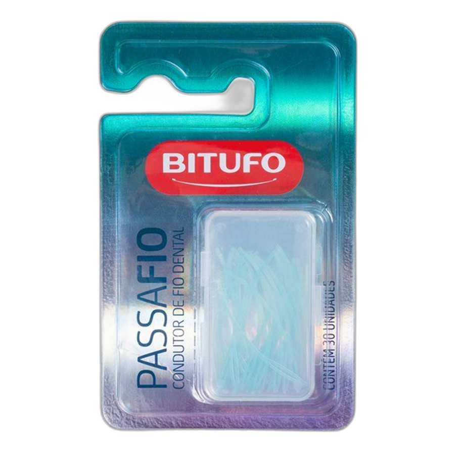 Condutor de Fio Dental Bitufo Passafio 30 Unidades