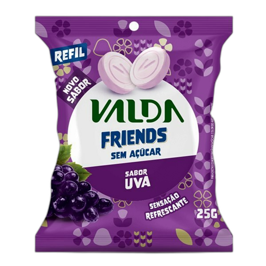 Pastilha Valda Friends Sachê Sabor UVA 25g