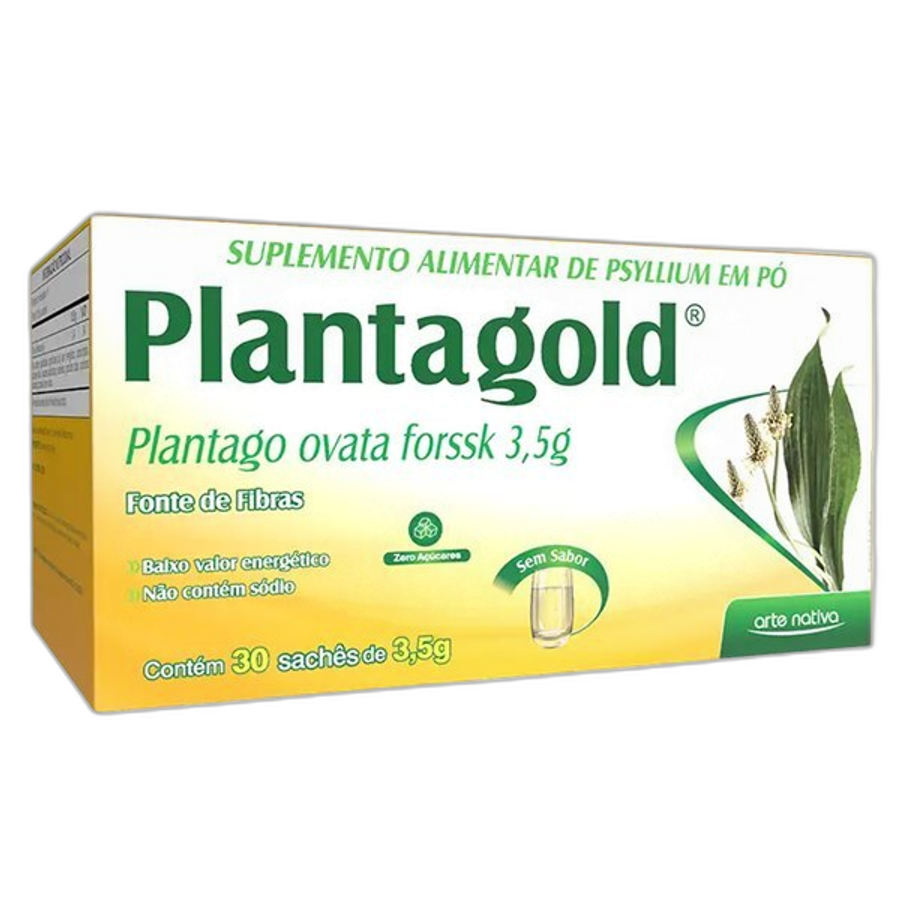 PLANTAGOLD PSYLLIUM 30SACHES SEM SABOR