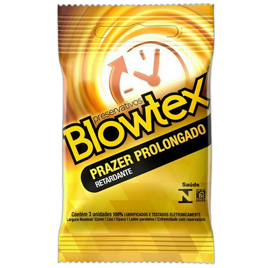 Preservativo Blowtex Prazer Prolongado 3 Unidades