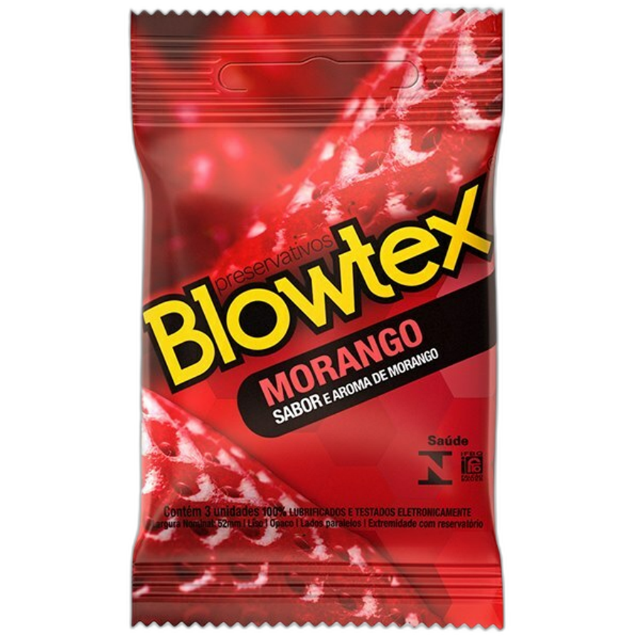 Preservativo Blowtex Morango 3 Unidades