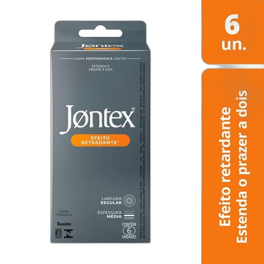 Camisinha Preservativo Jontex Efeito Retardante 6 Unidades