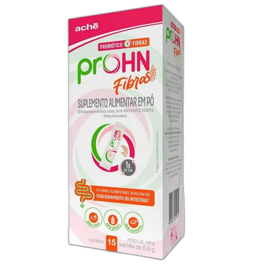 Suplemento Alimentar Prohn Fibras Sem Sabor 15 Sachês de 6,8g