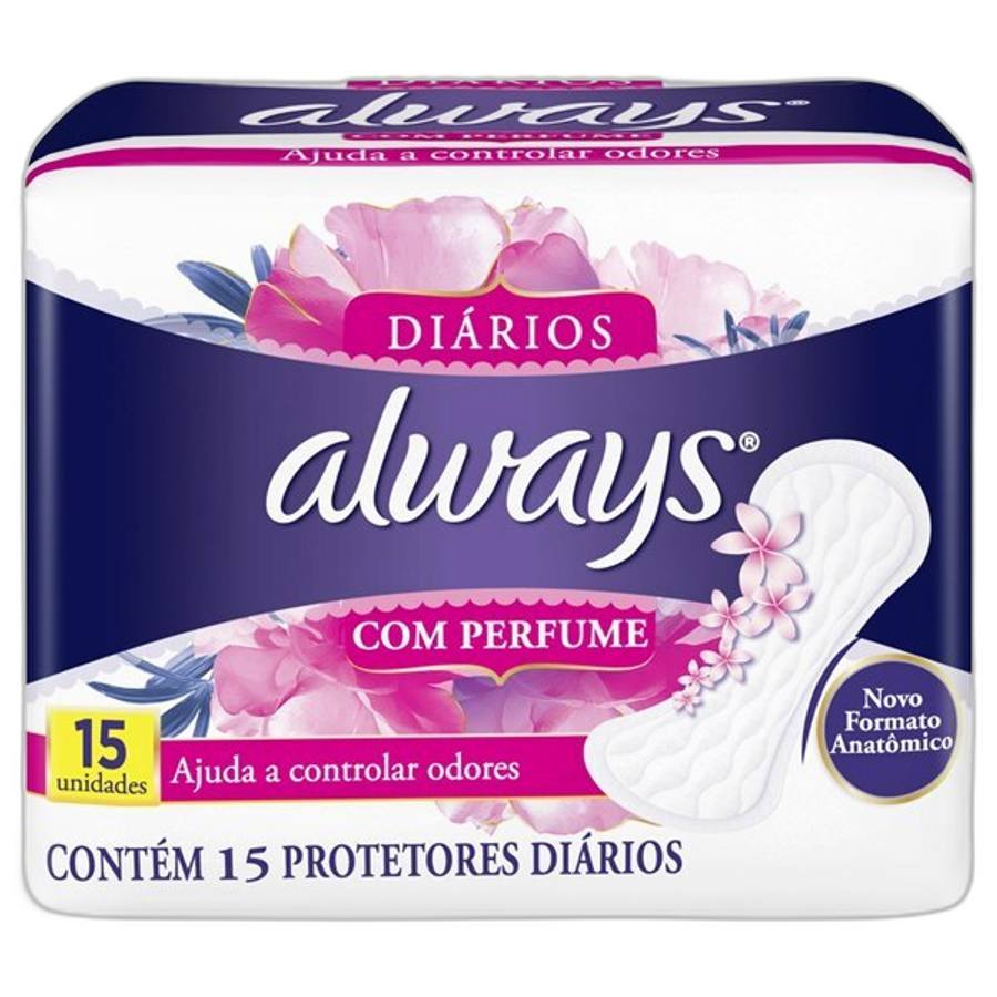 Protetor Diário Always com Perfume 15 Unidades