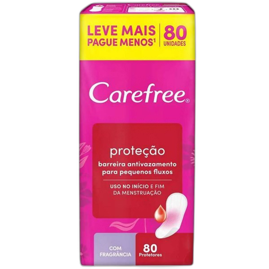Protetor Diário Carefree Proteção com Perfume 80 Unidades