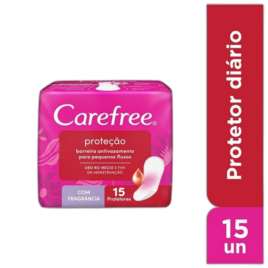 Protetor Diário Carefree Proteção Original com Fragrância 15 Unidades