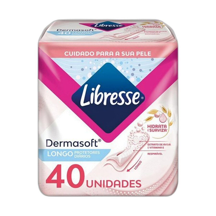 Protetor Diário Libresse Dermasoft Longo 40 Unidades