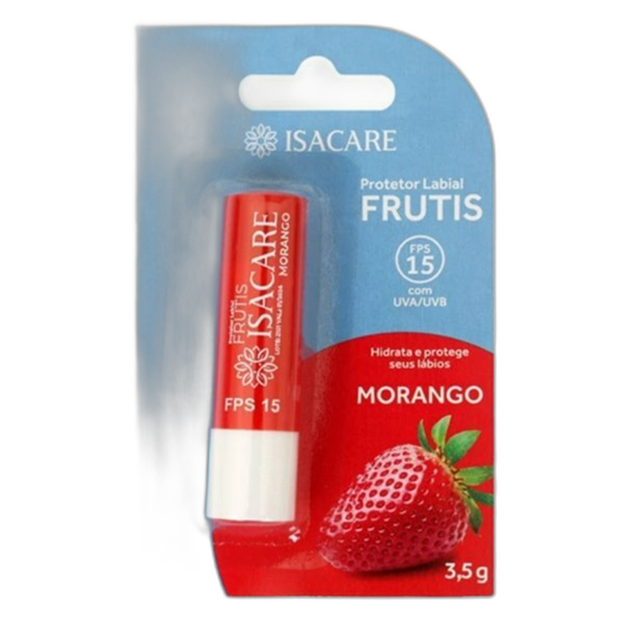Isacare Protetor Labial Morango FPS15
