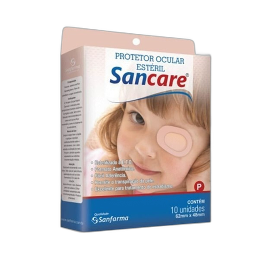 PROTETOR OCULAR ESTERIL P SANCARE COM 10 SANFARMA