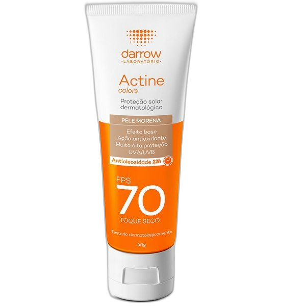 Protetor Solar Facial Darrow Actine FPS70 Tom 2 Médio 40g