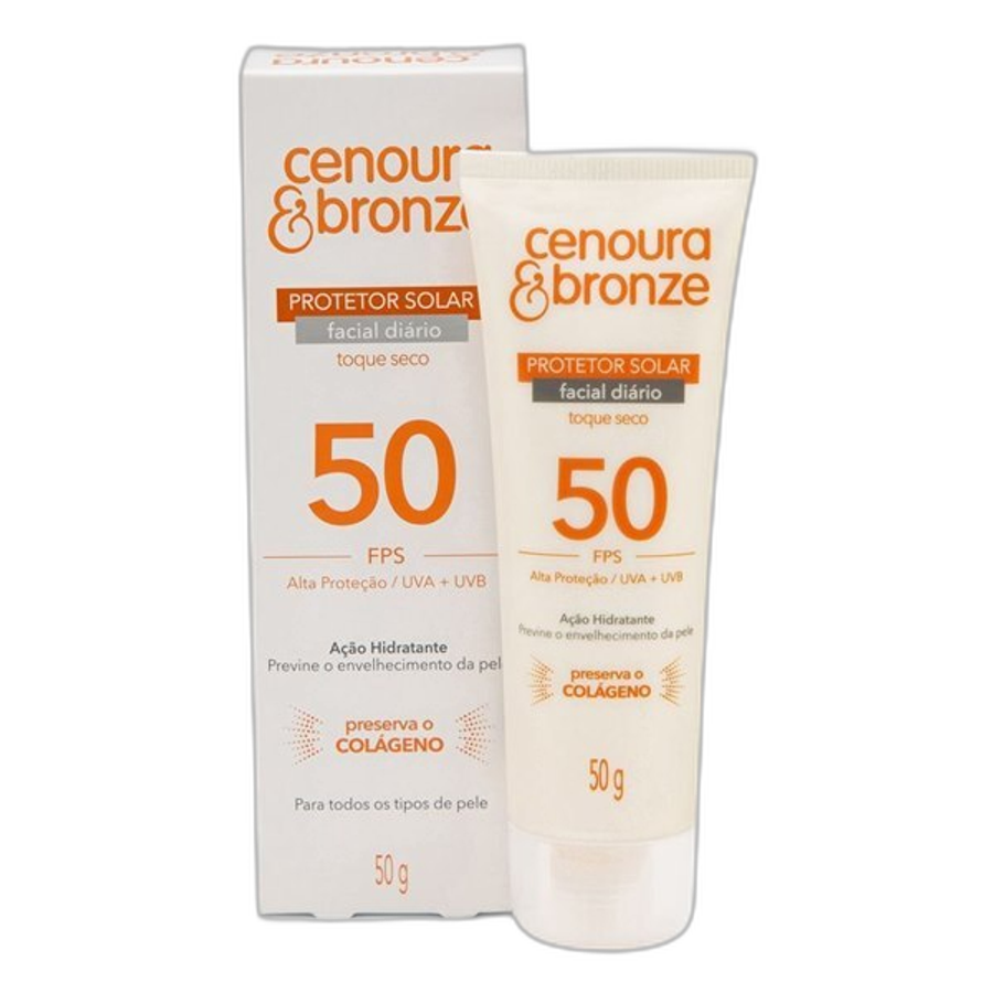 Protetor Solar Facial Cenoura & Bronze FPS50 50g