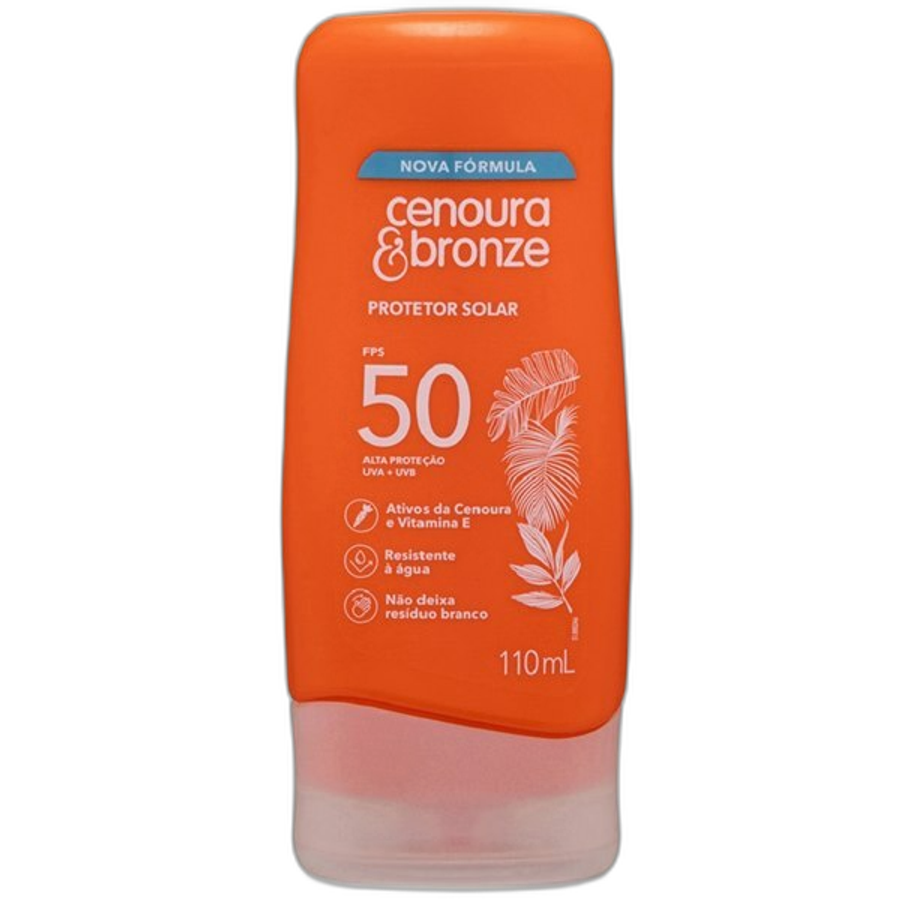 Protetor Solar Loção FPS50 Cenoura & Bronze Frasco 110ml