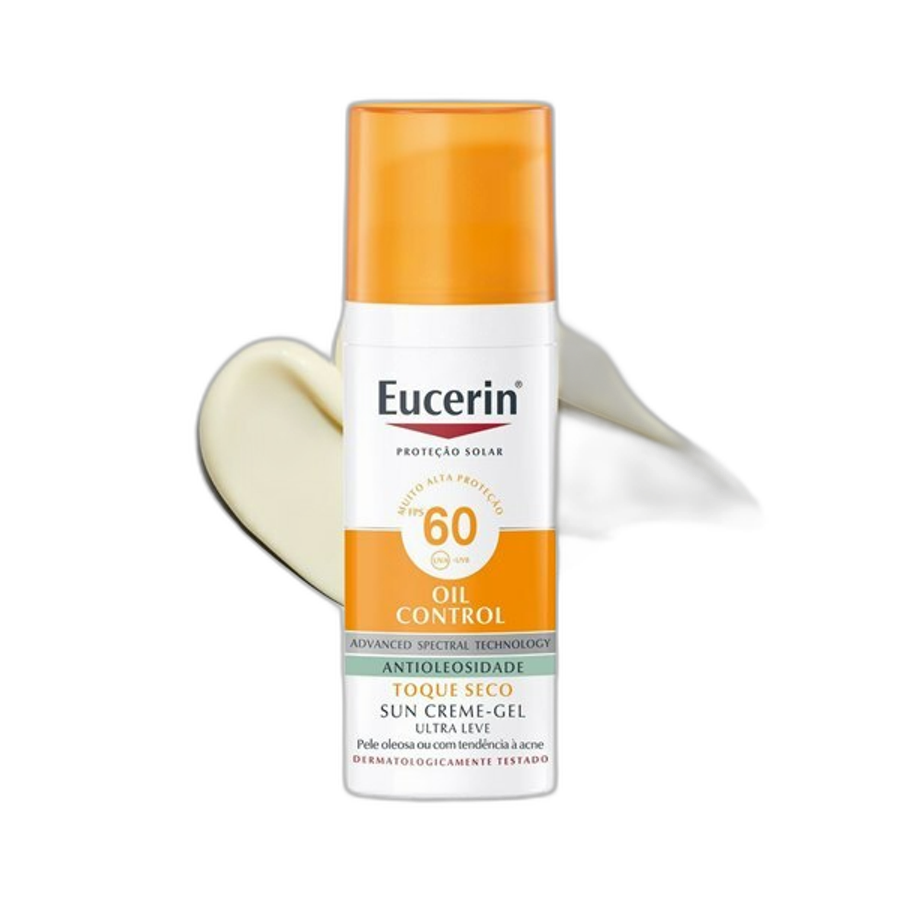 Protetor Solar Facial Eucerin FPS60 Sun Oil Control Antioleosidade 50ml Creme Gel