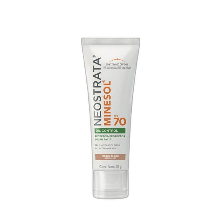 Protetor Solar Facial Neostrata FPS70 Minesol Oil Control Médio Claro 40g