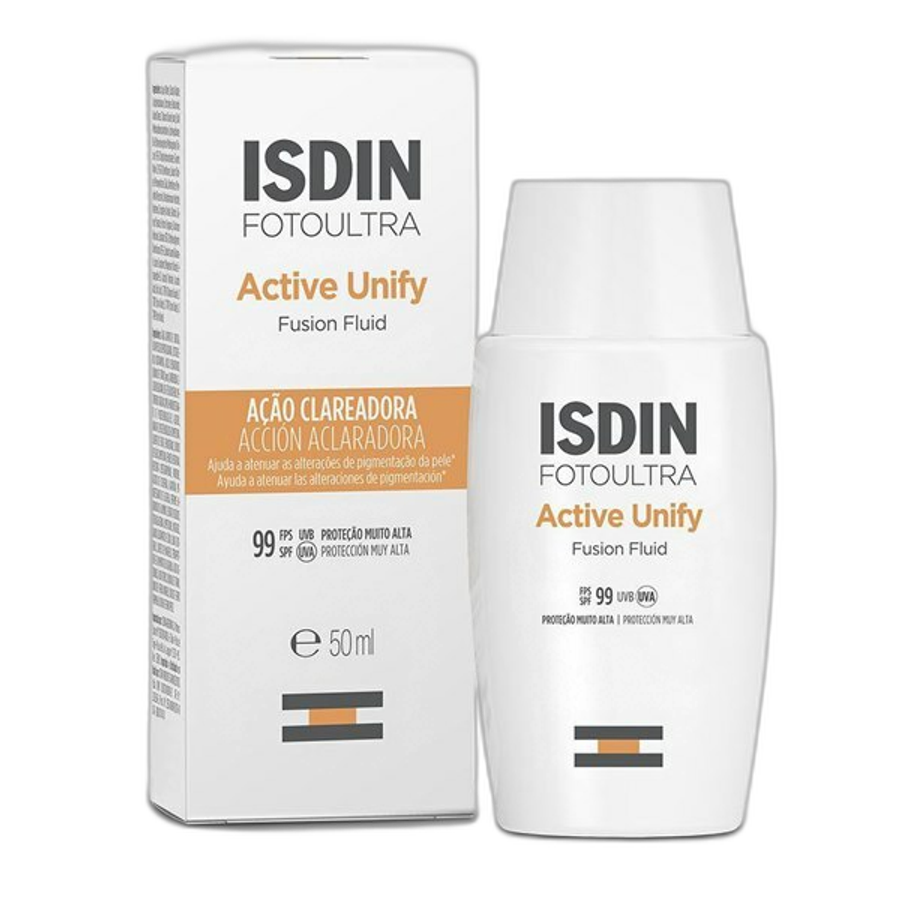 Protetor Solar Facial Clareador Isdin FPS99 Foto Ultra Active Unify 50ml Fluído