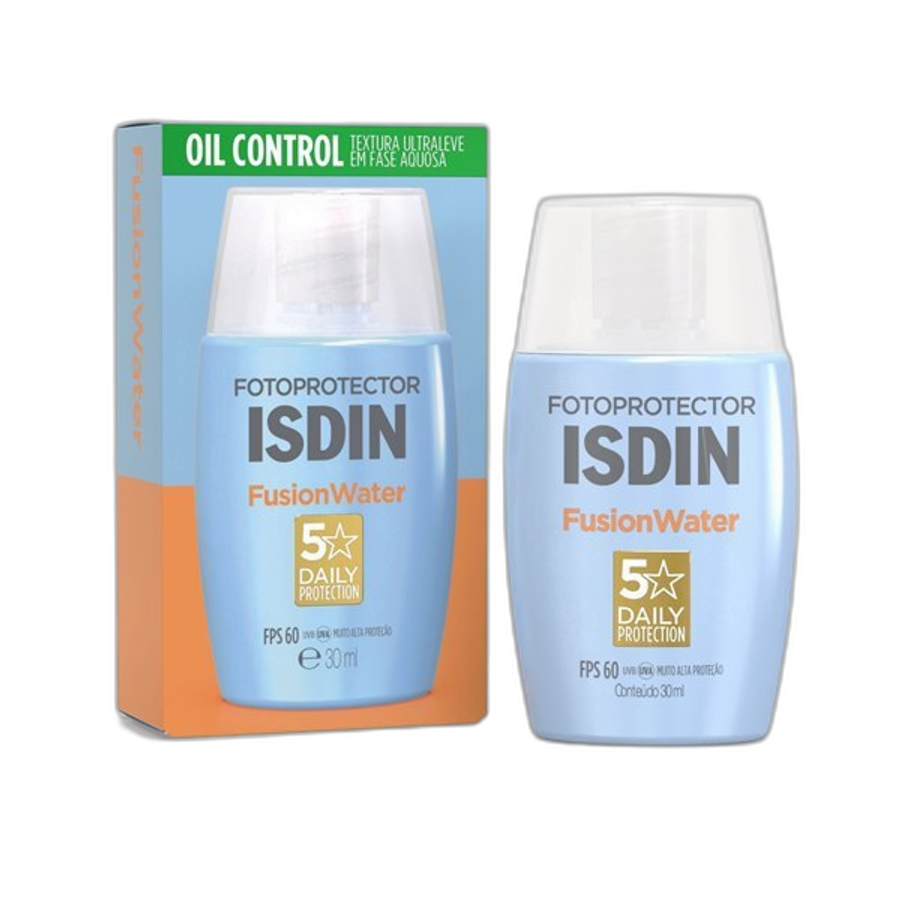 Protetor Solar Facial Isdin FPS60 Fusion Water 5 Stars Sem Cor 30ml