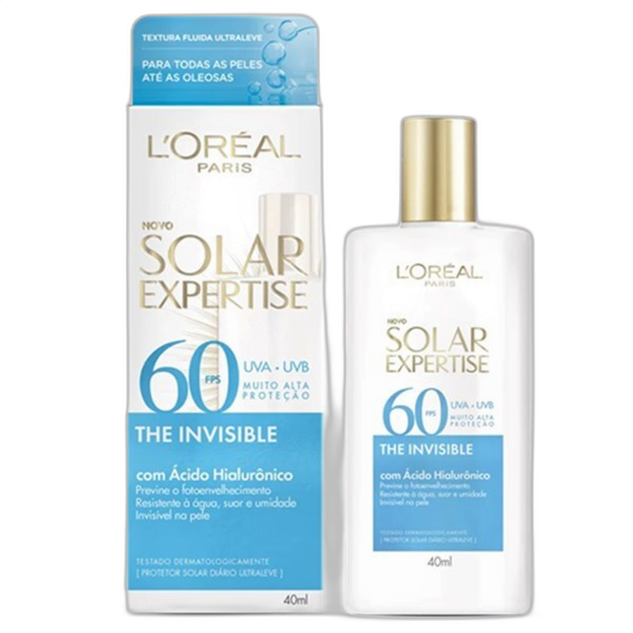 Protetor Solar Facial L'oréal Paris Solar Expertise The Invisible FPS60 40ml