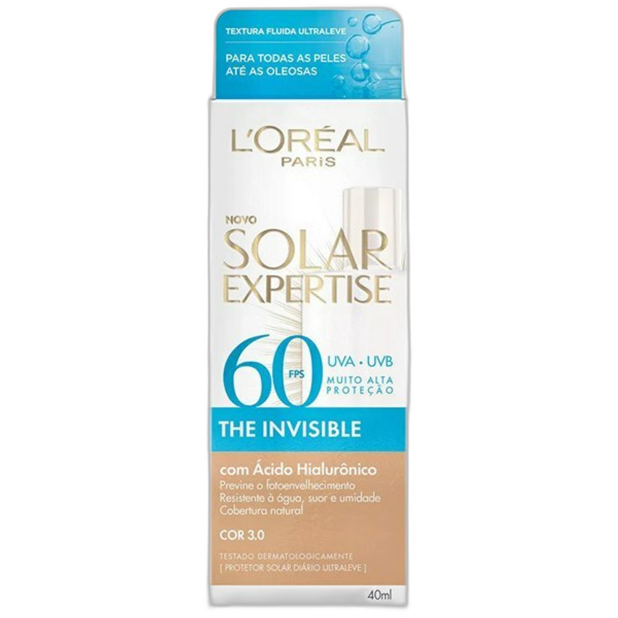 Protetor Solar Facial L'oréal Paris Solar Expertise The Invisible com Cor 3.0 FPS60 40ml