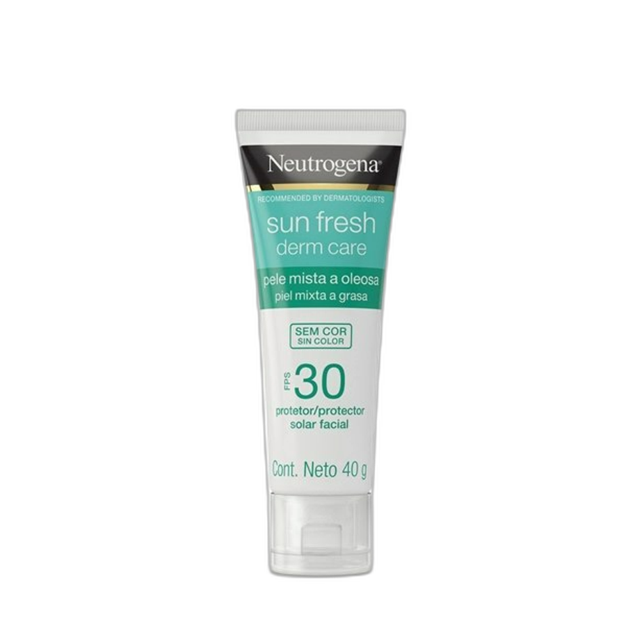 Protetor Solar Facial Neutrogena Sun Fresh Derm Care Sem Cor FPS30 40g