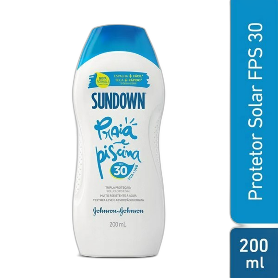 Protetor Solar Corpo e Rosto Sundown Praia e Piscina FPS30 200ml
