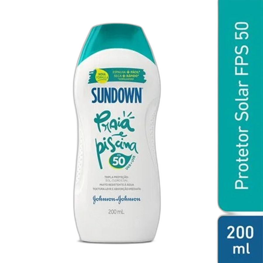 Protetor Solar Corpo e Rosto Sundown Praia e Piscina FPS50 200ml