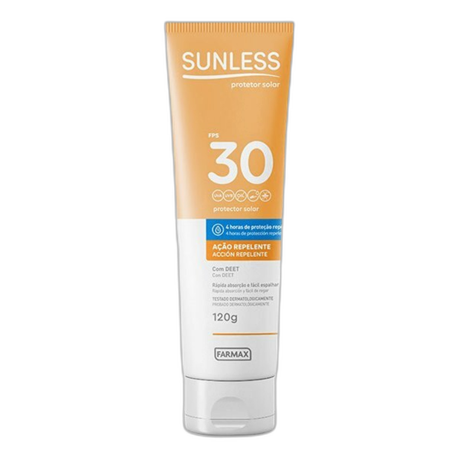 PROTETOR SOLAR SUNLESS REPELENTE FPS30 120G