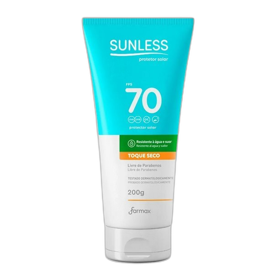 Protetor Solar Sunless FPS70 Toque Seco 200g