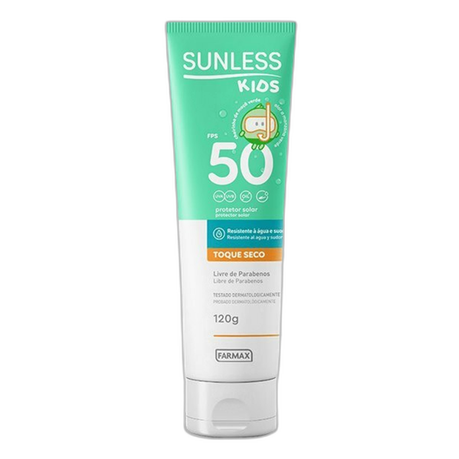 Protetor Solar Infantil Corporal Sunless FPS50 Kids Toque Seco 120g