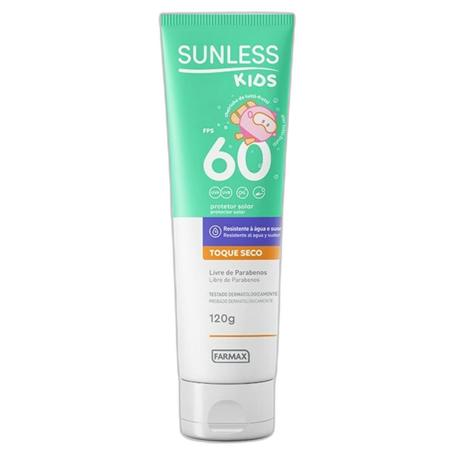 Protetor Solar Sunless Kids Toque Seco FPS60 120g