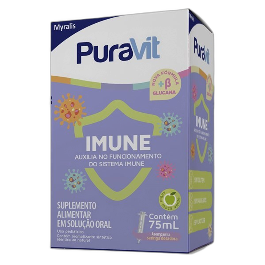 Suplemento Alimentar Puravit Imune Myralis Solução Oral 75ml + Seringa Dosadora