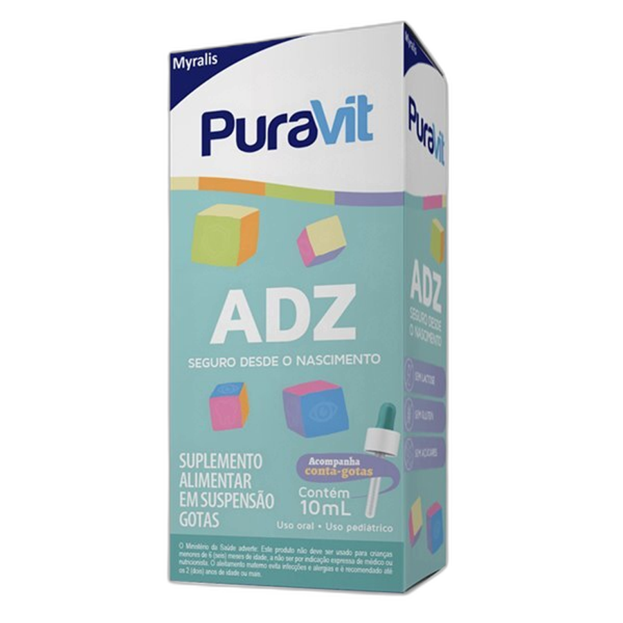 Suplemento Alimentar Puravit Adz Sem Sabor 10ml Suspensão Gotas