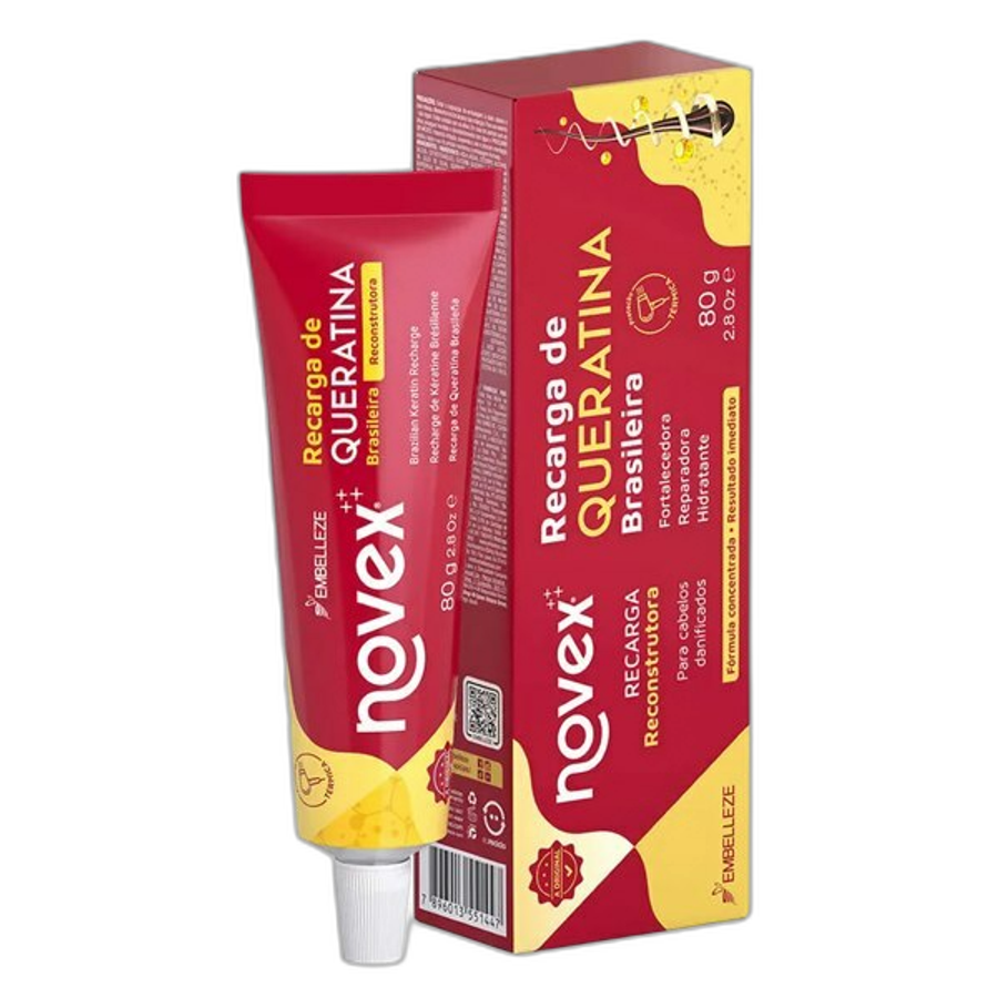 Recarga de Queratina Capilar Brasileira Novex 80g