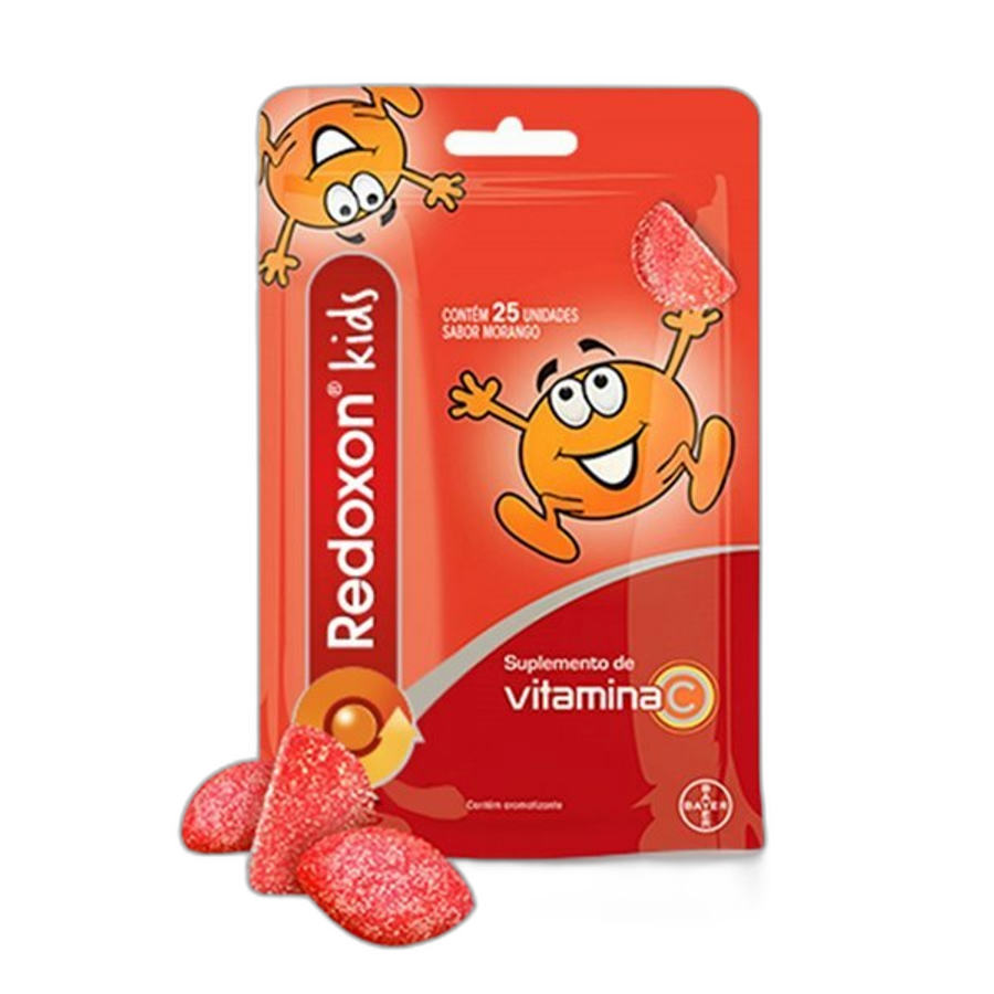 Redoxon Kids Vitamina C Sabor Morango Bayer 25 Unidades