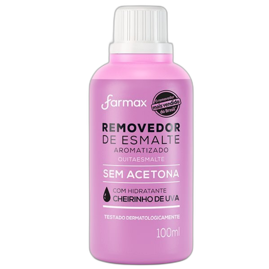 REMOVEDOR FARMAX S/ ACETONA UVA 100ML