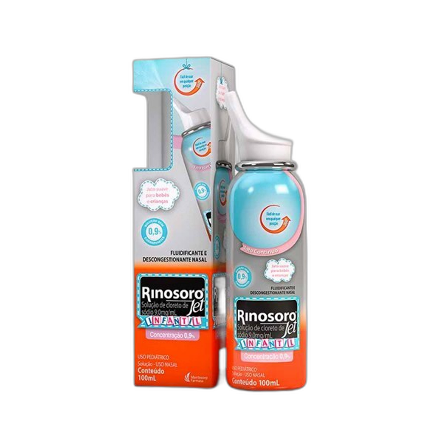 Rinosoro Jet Infantil Solução Nasal 0,9% 100ml - Bula