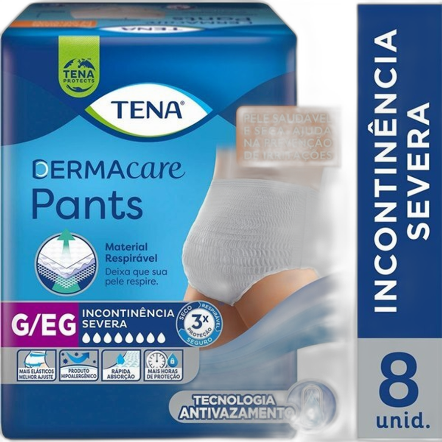 Roupa Íntima Tena Pants Dermacare G/Eg 8 Unidades