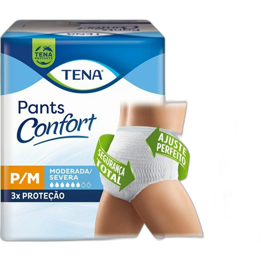 FRALDA TENA PANTS CONFORT P/M C/8UND