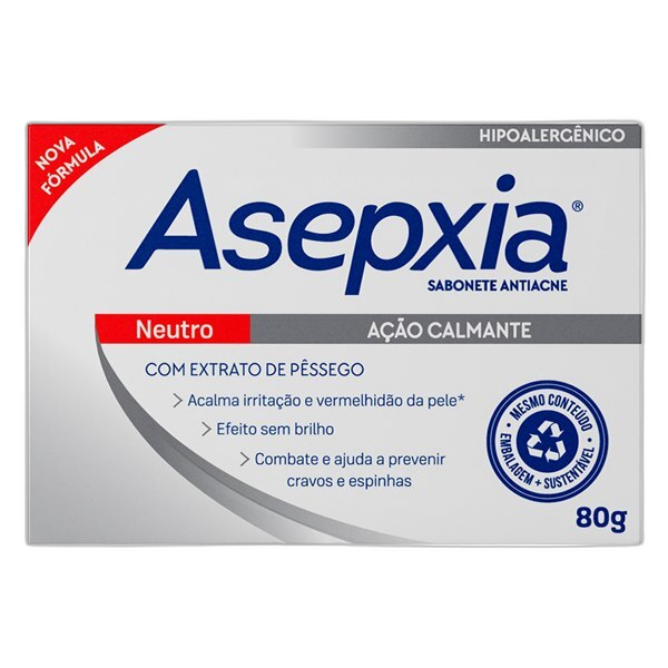 Sabonete Asepxia Barra 80g Neutro
