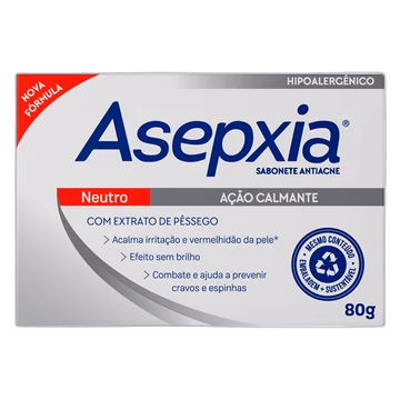 Sabonete Asepxia Barra 80g Neutro