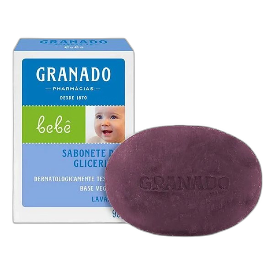 Sabonete em Barra de Glicerina Granado Infantil Bebê Lavanda 90g