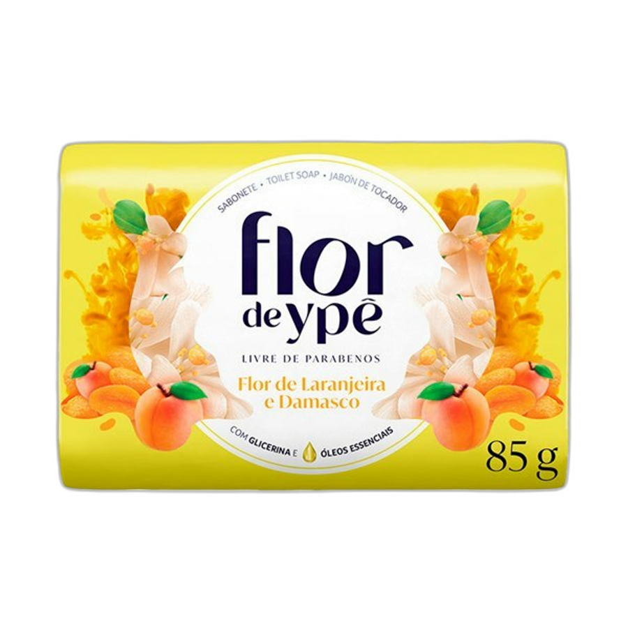 SAB FLOR DE YPE 85G FLOR DE LARANJA E DAMASCO