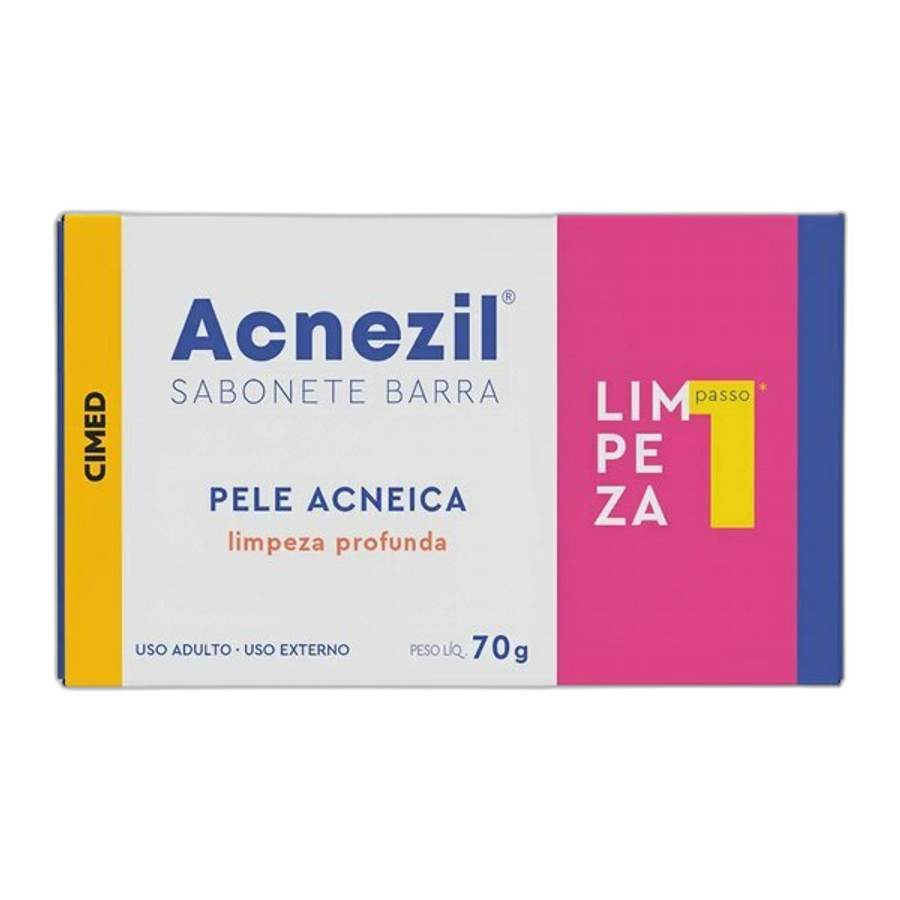 Sabonete em Barra Acnezil Limpeza Profunda Pele Acneica 70g
