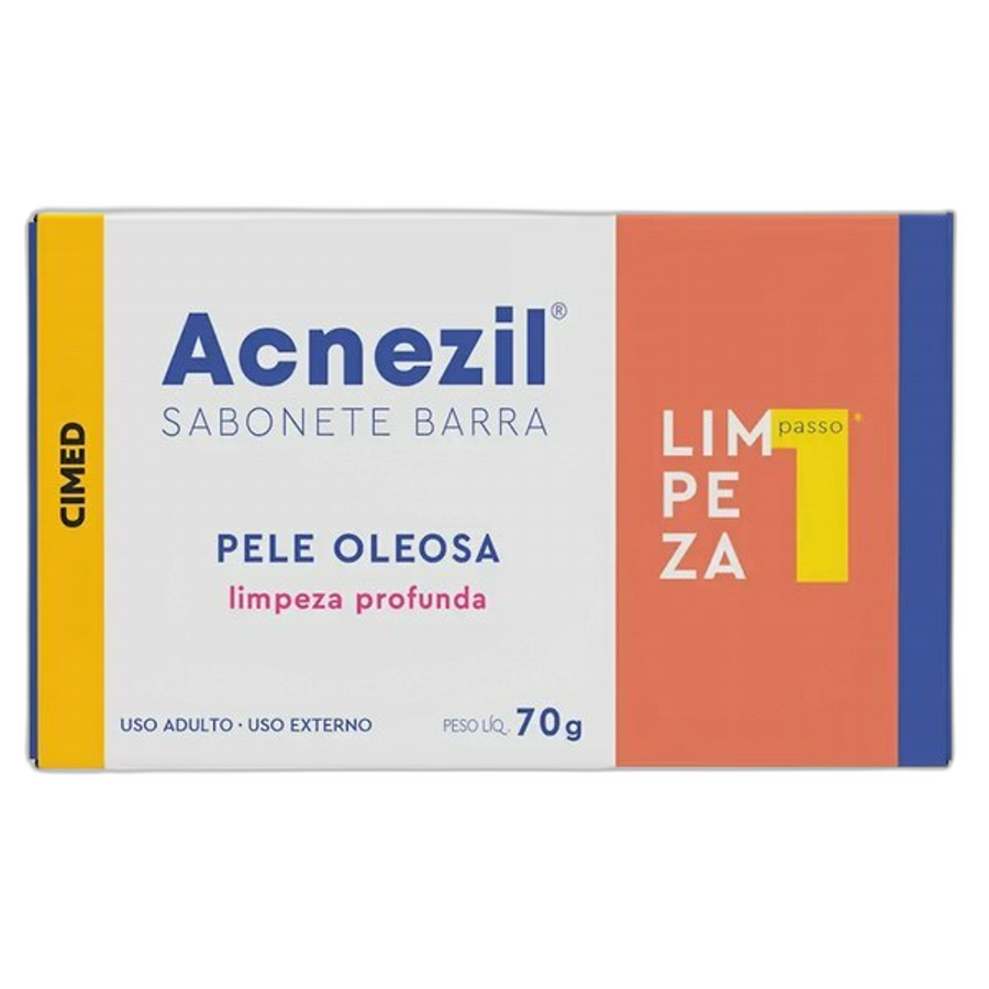 Sabonete em Barra Facial Acnezil Limpeza Profunda Pele Oleosa 70g