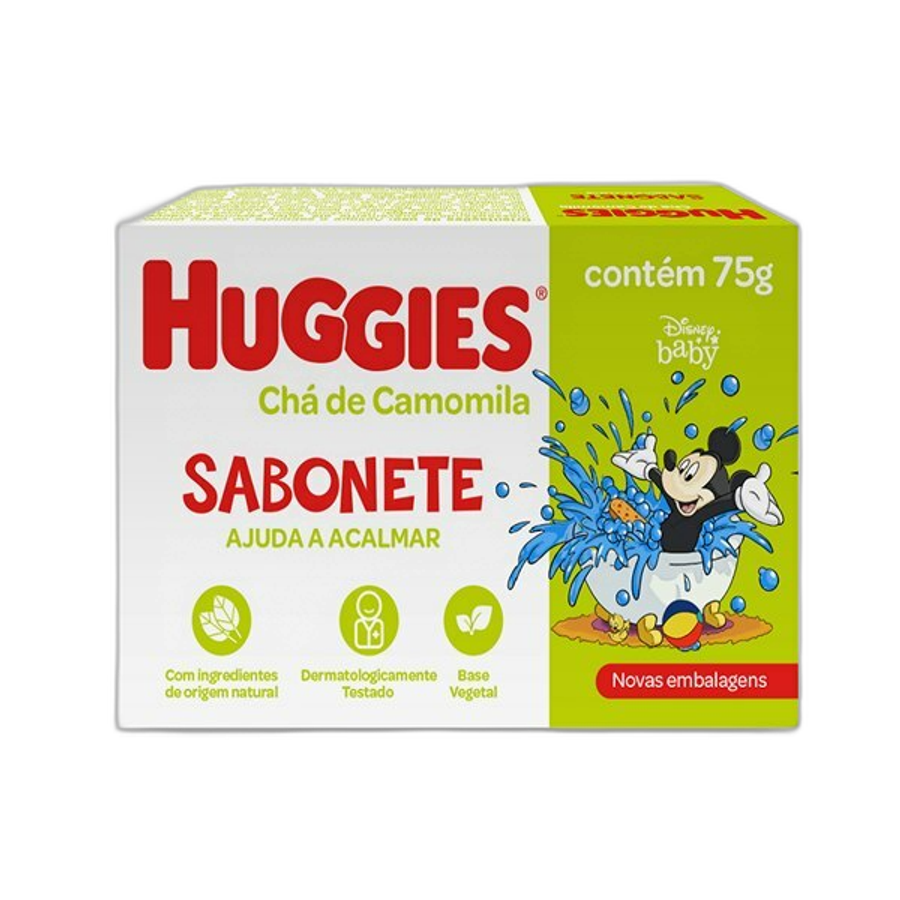 Sabonete em Barra Huggies Hora de Sonhar para Bebê Camomila 75g