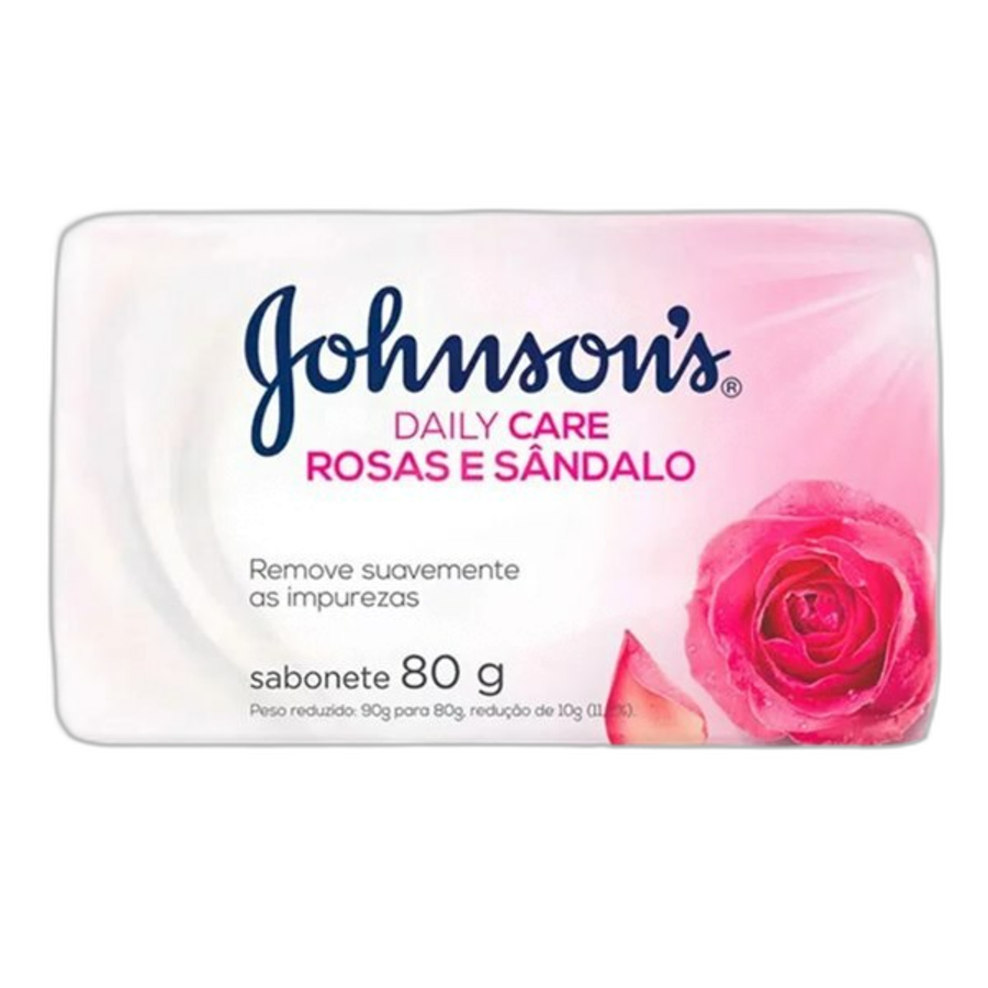 Sabonete em Barra Johnsons Daily Care Rosas e Sândalo 80g